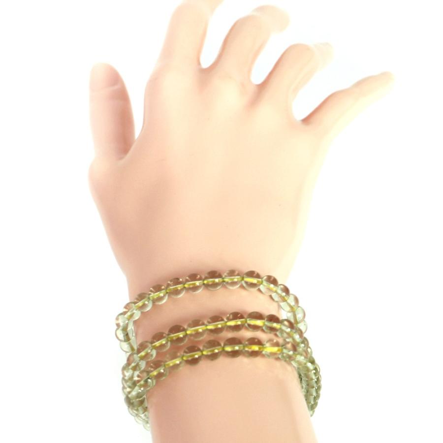リビアングラス ハイクオリティー １点もの ブレスレット 数珠 パワーストーン 天然石 アクセサリー ハンドメイドの画像