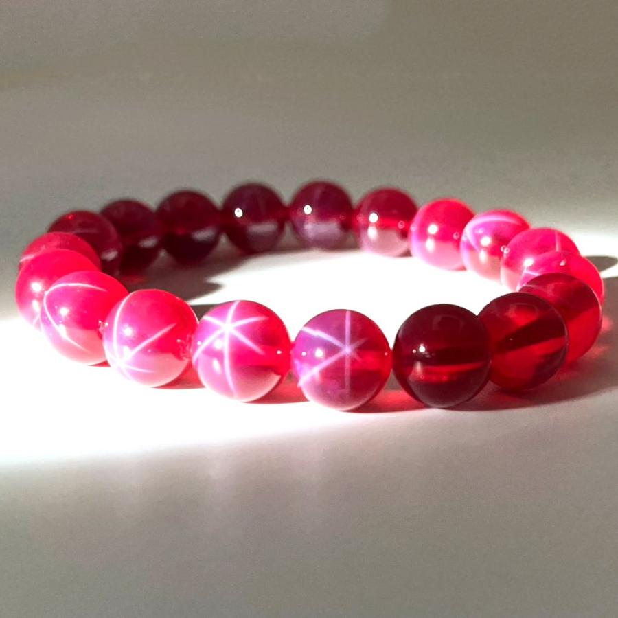 スタールビー ハイクオリティー １点もの ブレスレット 数珠 パワーストーン アクセサリー ハンドメイド |  | 06