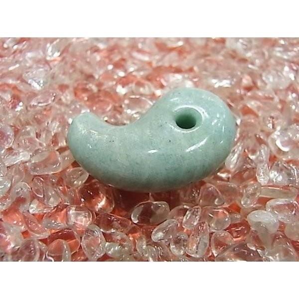 勾玉 アマゾナイト(マダガスカル産） Lサイズ 大きめ 天然石 パワーストーン 曲玉 お守り |  | 01