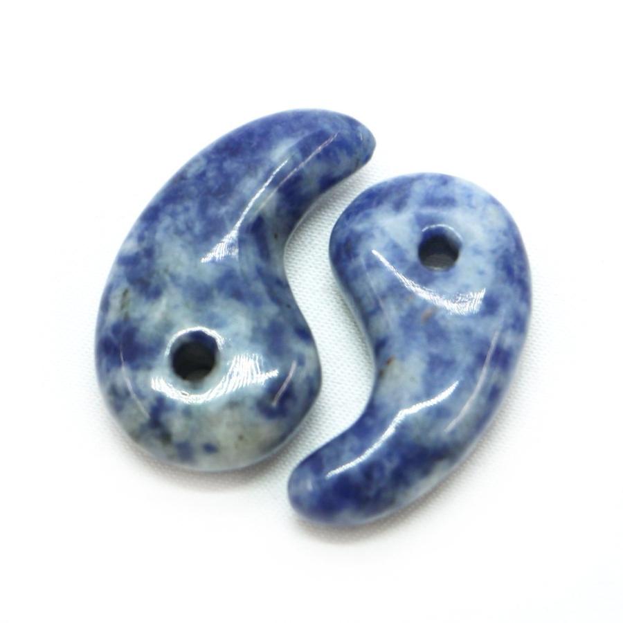 勾玉 ソーダライト Lサイズ 大きめ 天然石 パワーストーン 曲玉 お守り | 