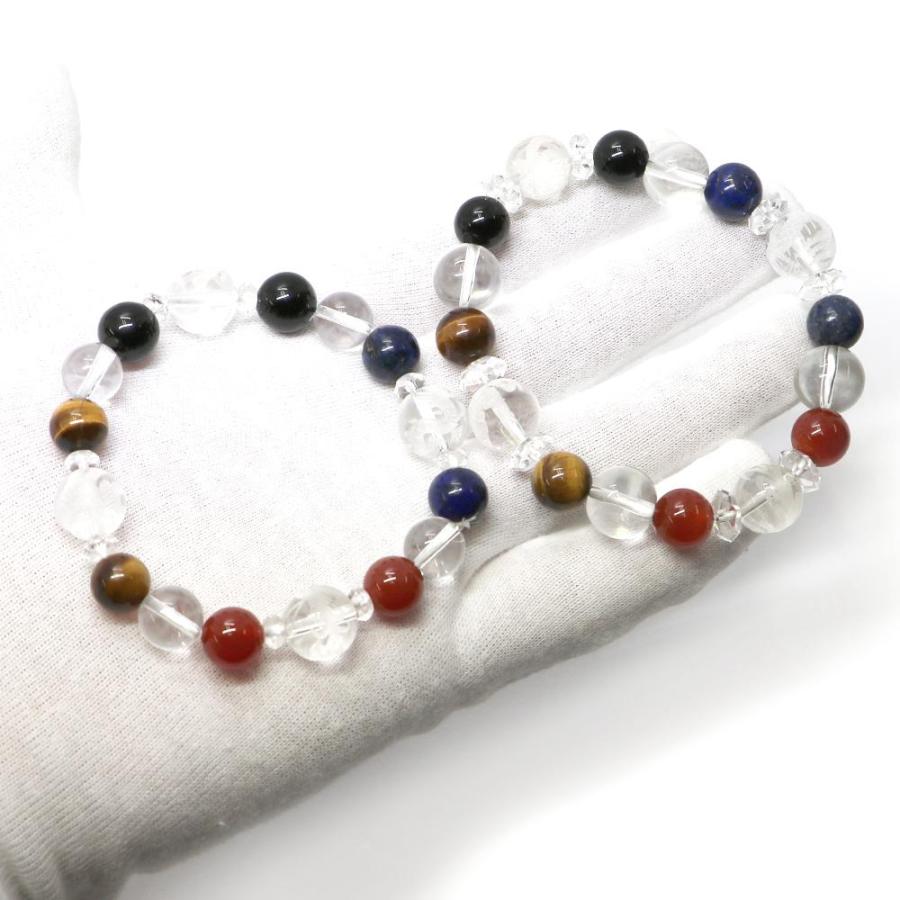 風水 四神相応 ブレスレットラピスラズリ レッドアゲート タイガーアイ オニキス パワーストーン Bracelet 天然石 |  | 05