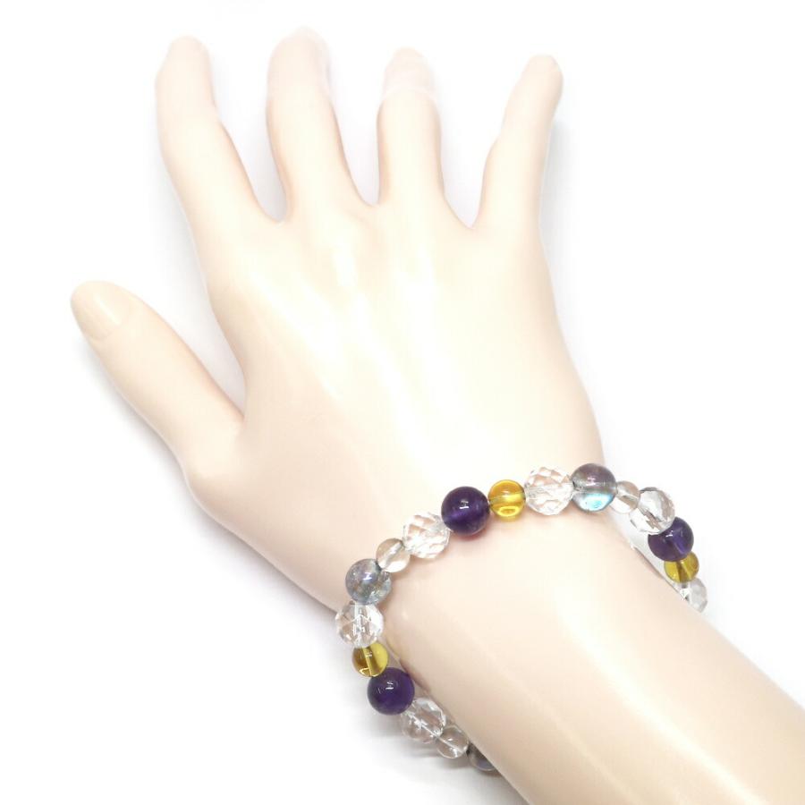 コンビブレスレット ゴールデンオーラ アメジスト 水晶 パワーストーン Bracelet 天然石 |  | 03