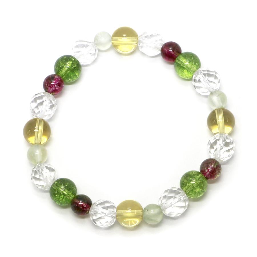 コンビブレスレット プレナイト イエロークォーツ パワーストーン Bracelet 天然石 |  | 01