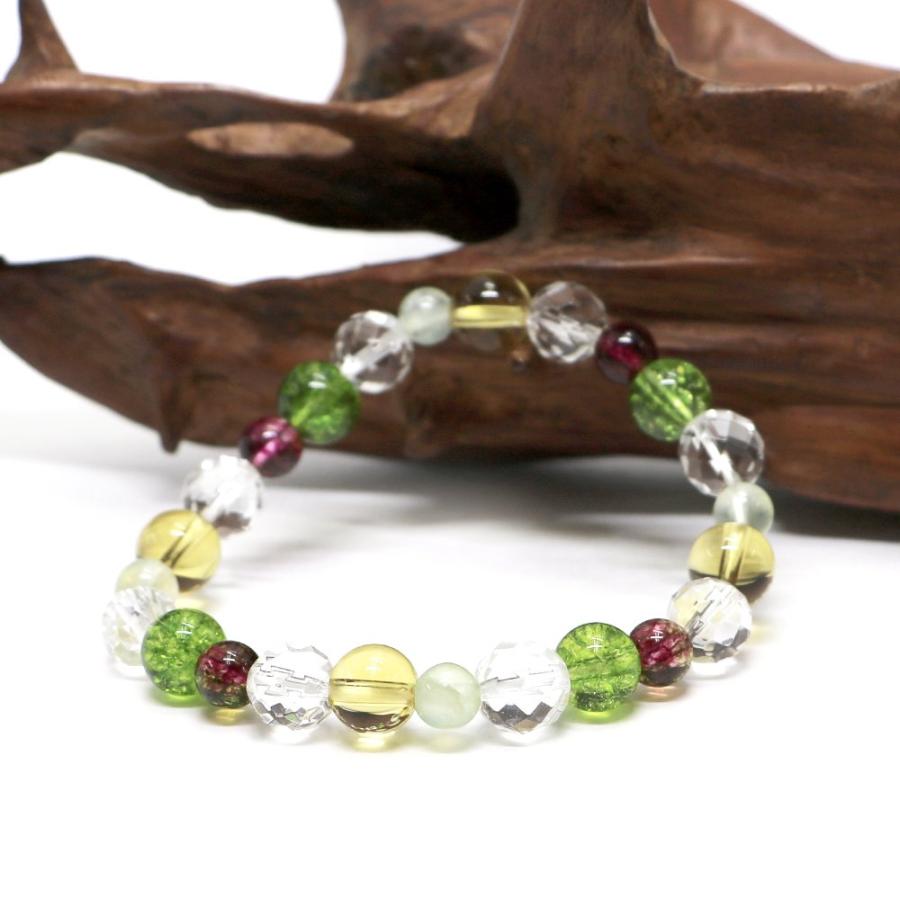 コンビブレスレット プレナイト イエロークォーツ パワーストーン Bracelet 天然石 |  | 02