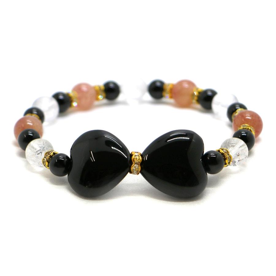 オニキス・リボンブレスレット 天然石ブレス パワーストーン Bracelet