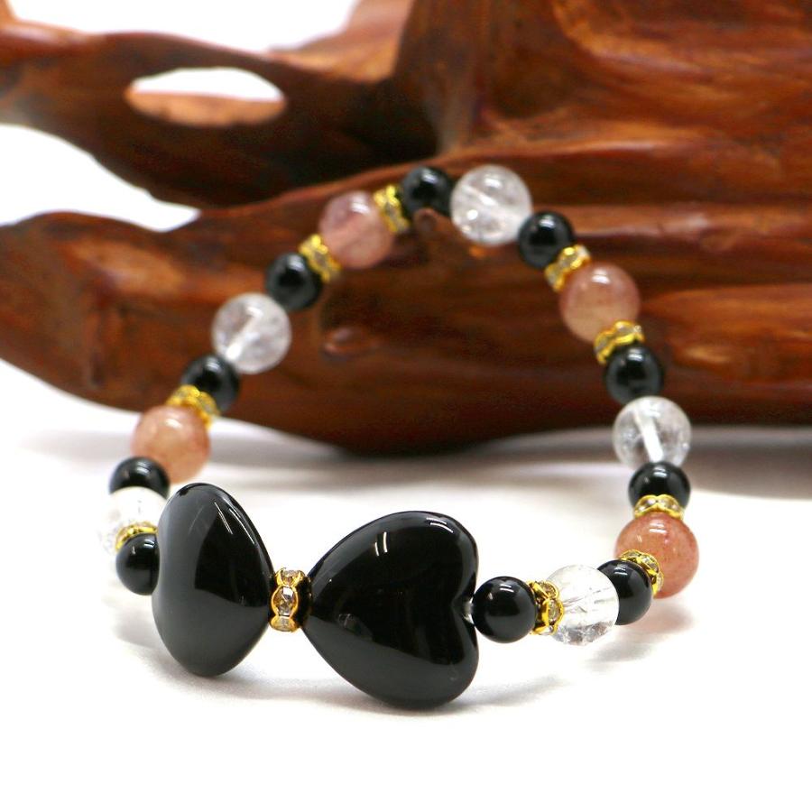 オニキス・リボンブレスレット 天然石ブレス パワーストーン Bracelet