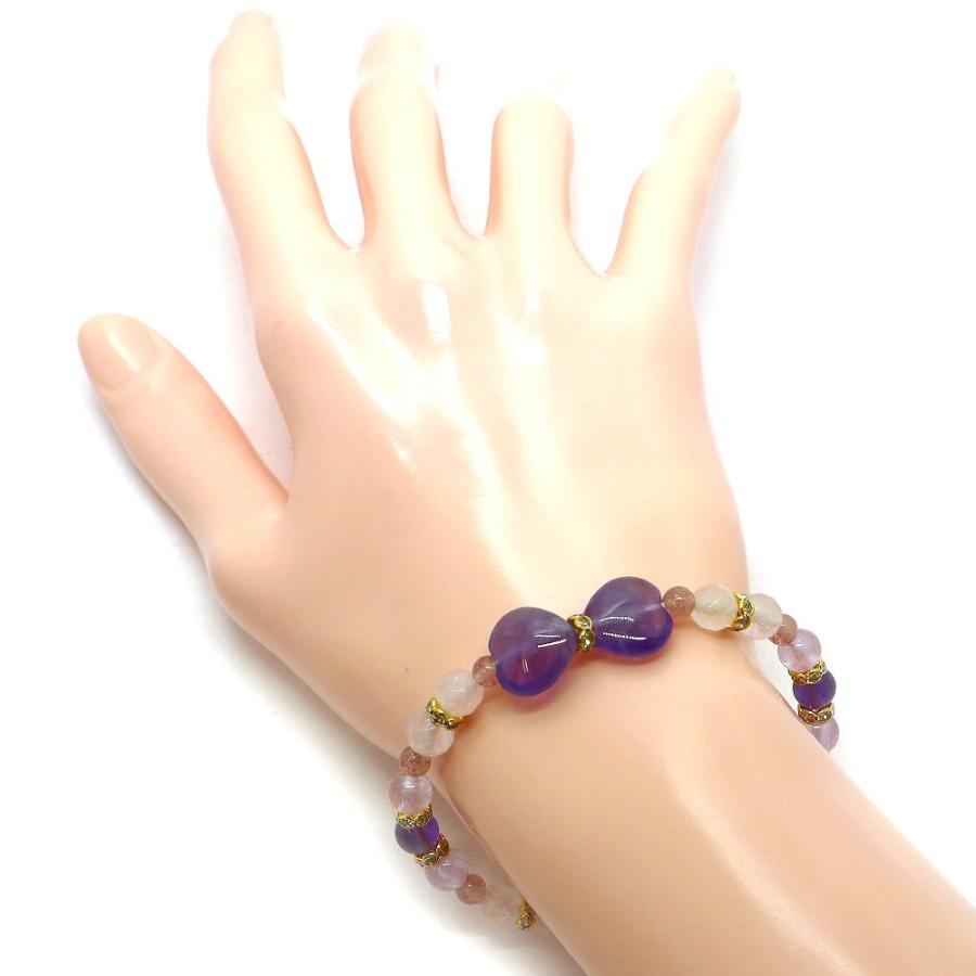 アメジスト・リボンブレスレット 天然石ブレス パワーストーン Bracelet |  | 04