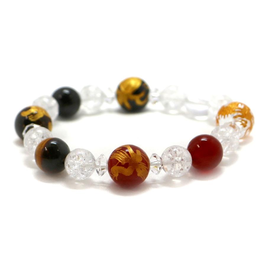 風水四神ブレスレットLサイズ 天然石ブレス パワーストーン Bracelet