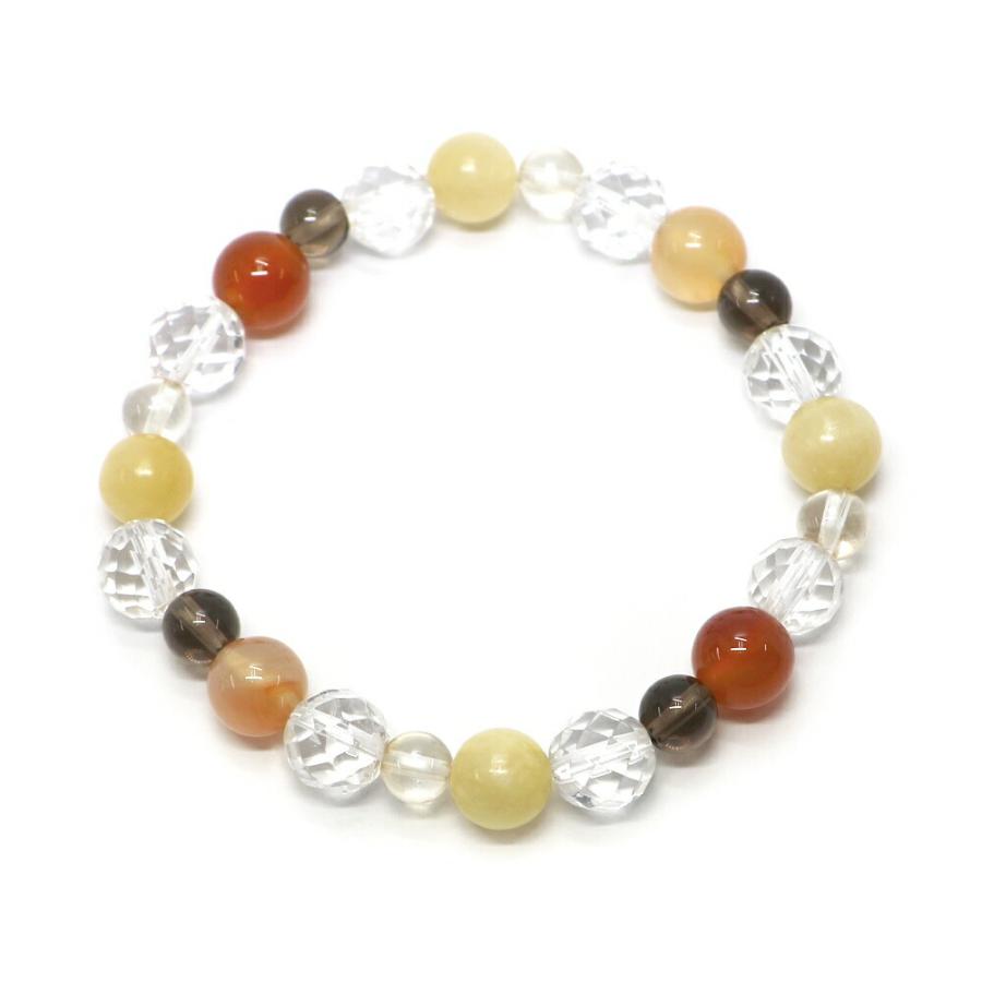 コンビブレスレット アクアオーラクリスタル カーネリアン パワーストーン Bracelet 天然石 |  | 01