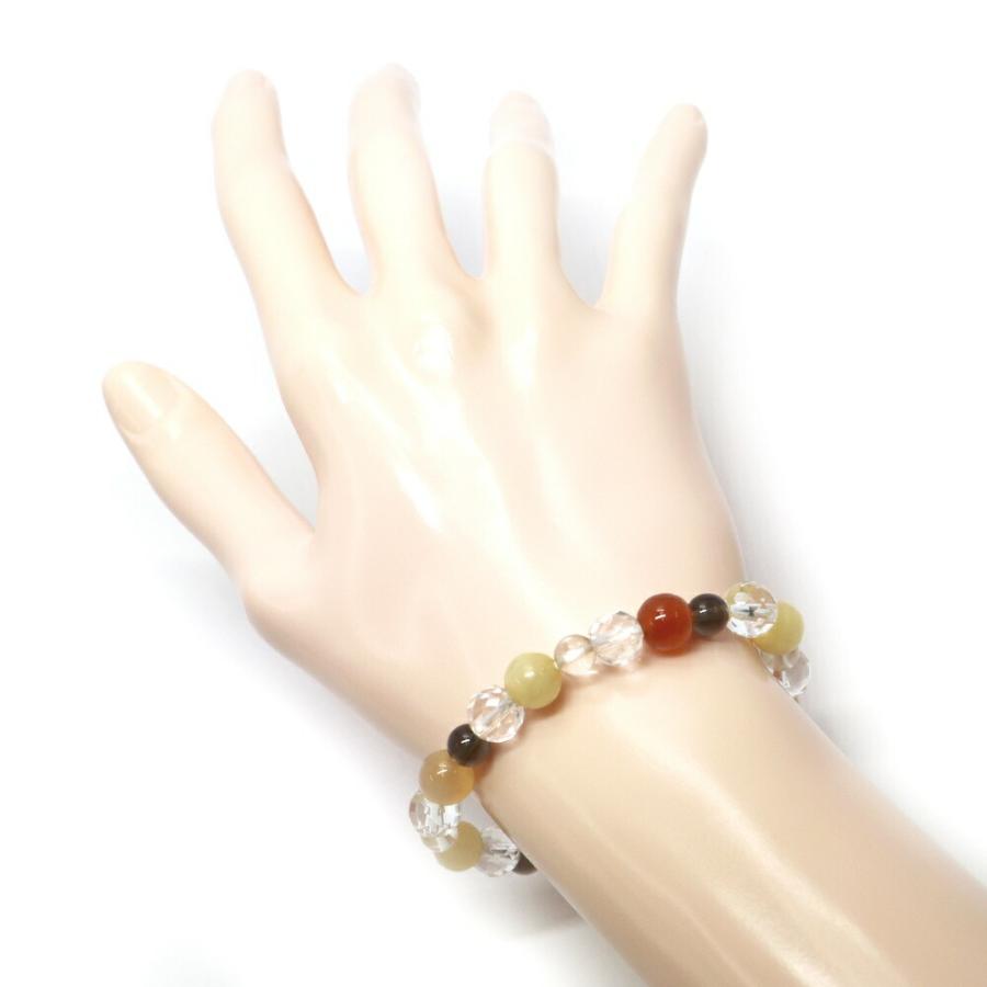 コンビブレスレット アクアオーラクリスタル カーネリアン パワーストーン Bracelet 天然石 |  | 03