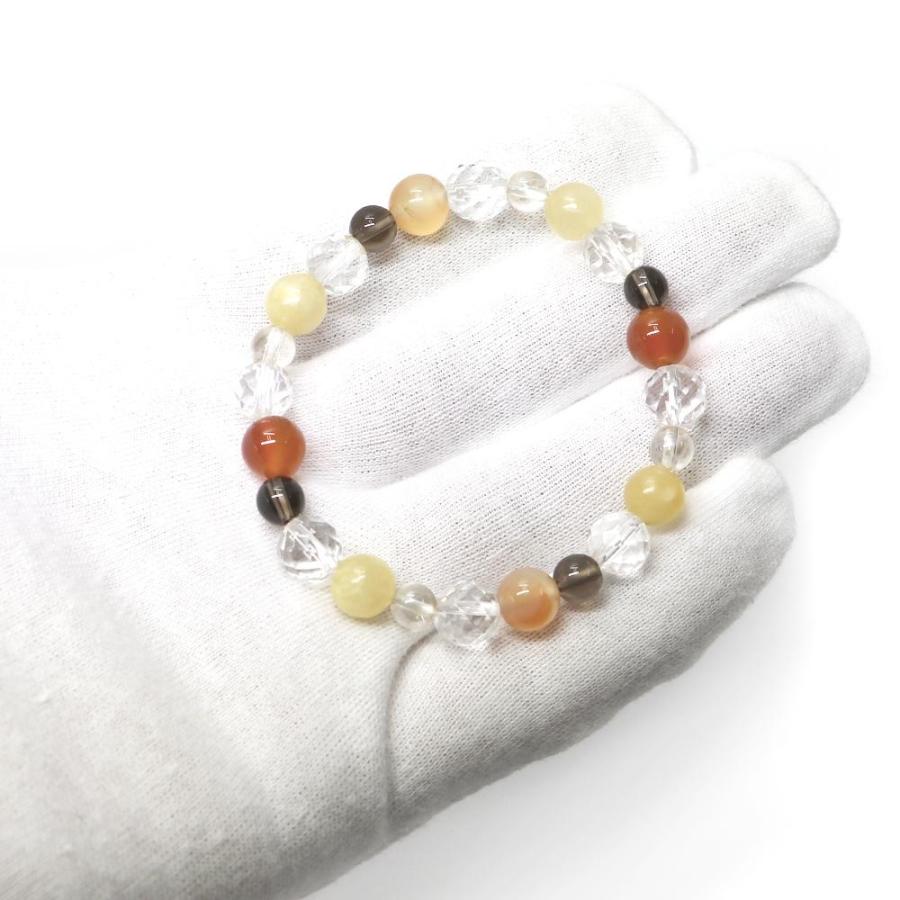 コンビブレスレット アクアオーラクリスタル カーネリアン パワーストーン Bracelet 天然石 |  | 04