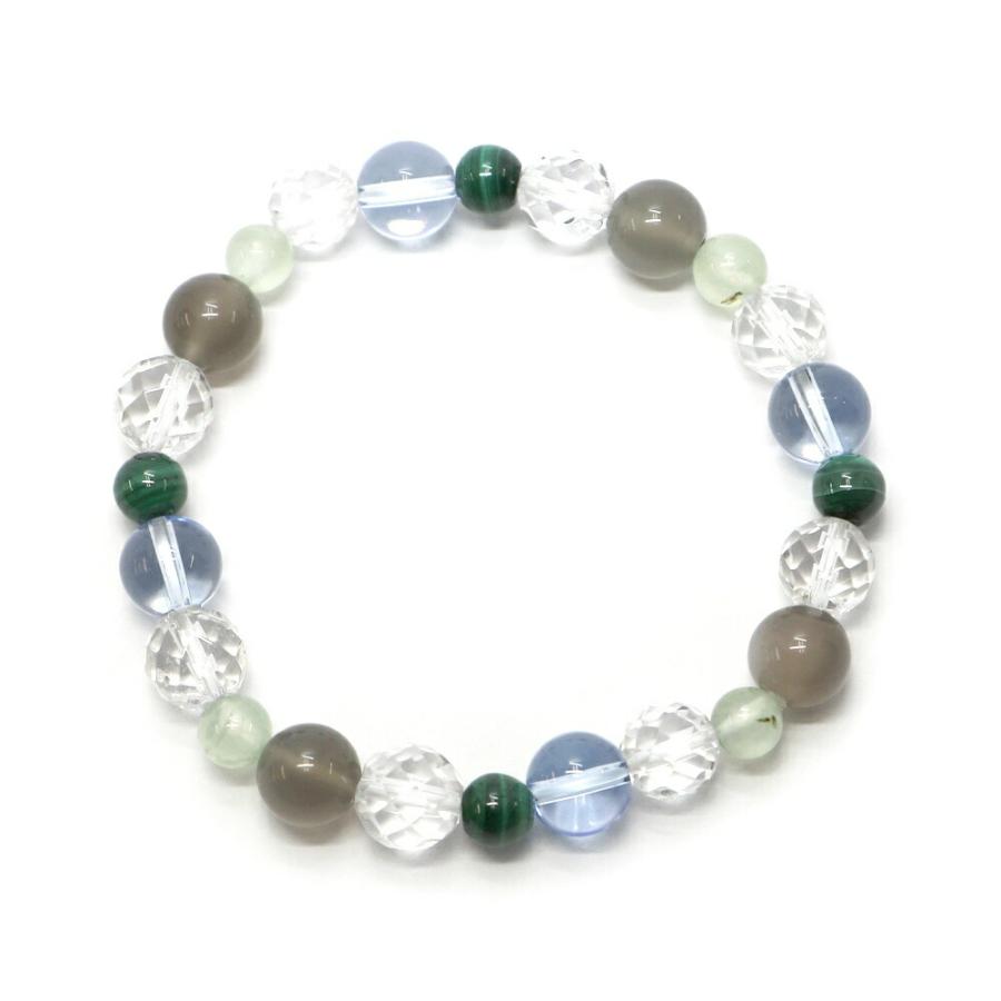 コンビブレスレット マラカイト ブルークォーツ パワーストーン Bracelet 天然石 |  | 01