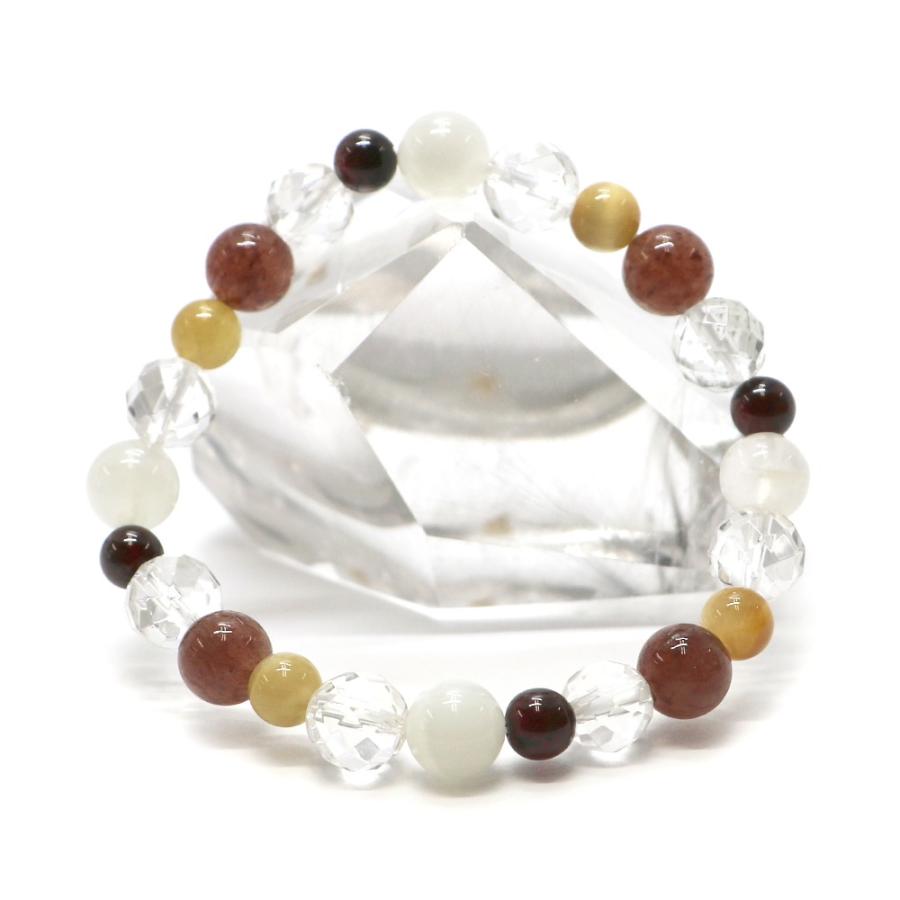 コンビブレスレット ガーネット モスコバイト パワーストーン Bracelet 天然石 | 