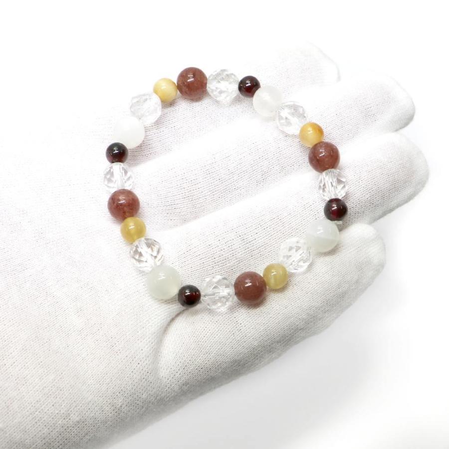 コンビブレスレット ガーネット モスコバイト パワーストーン Bracelet 天然石 |  | 04