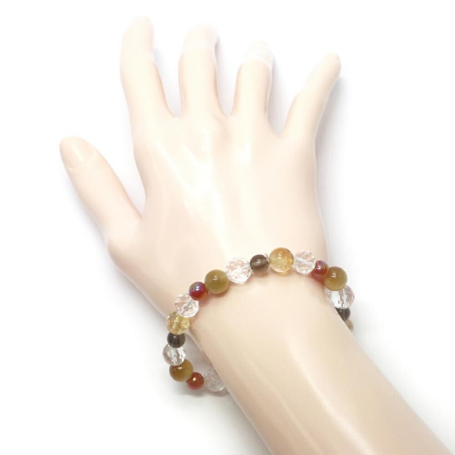 コンビブレスレット レッドアゲートオーラ シトリン パワーストーン Bracelet 天然石 |  | 03