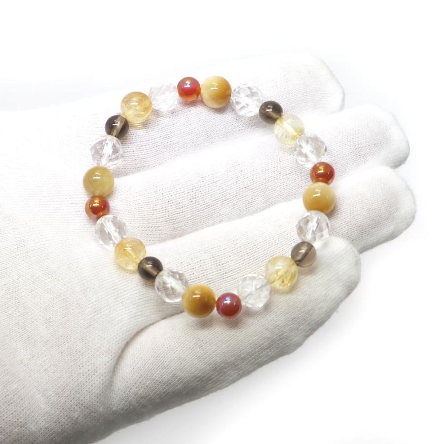 コンビブレスレット レッドアゲートオーラ シトリン パワーストーン Bracelet 天然石 |  | 04