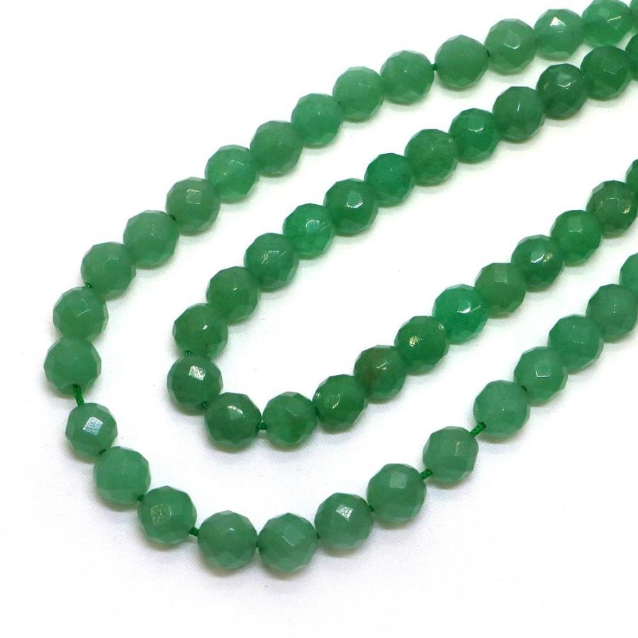 パワーストーン 天然石 ビーズ アベンチュリン カット 8mm 1連販売 |  | 01