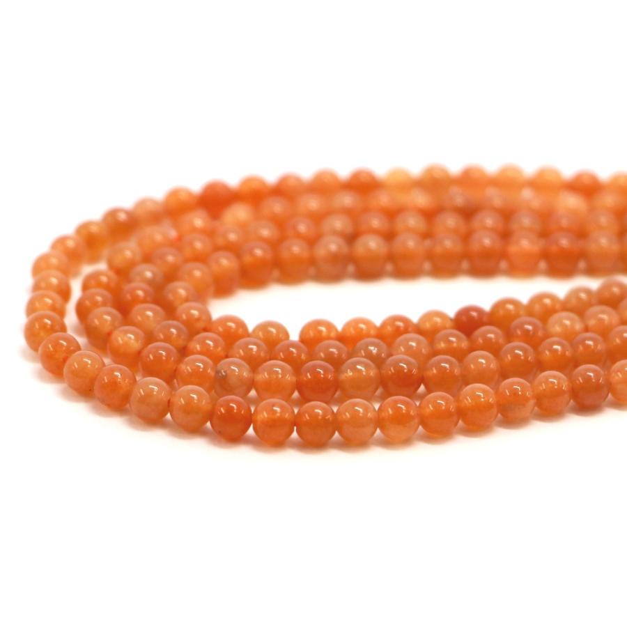 パワーストーン 天然石 ビーズ オレンジアベンチュリン 丸玉 4mm 1連販売 | 