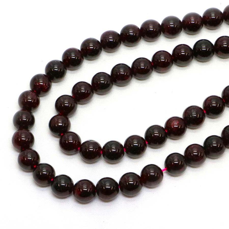 パワーストーン 天然石 ビーズ ガーネット 丸玉 8mm 1連販売 |  | 01