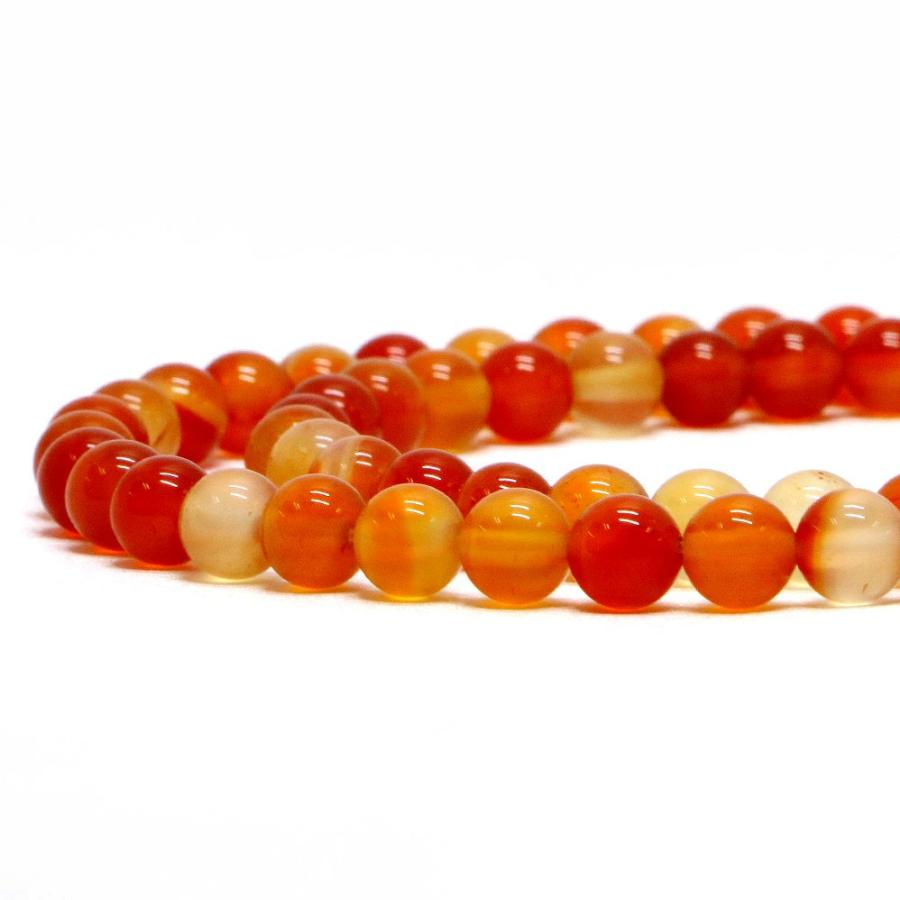 パワーストーン 天然石 ビーズ カーネリアン 丸玉 6mm 1連販売 | 
