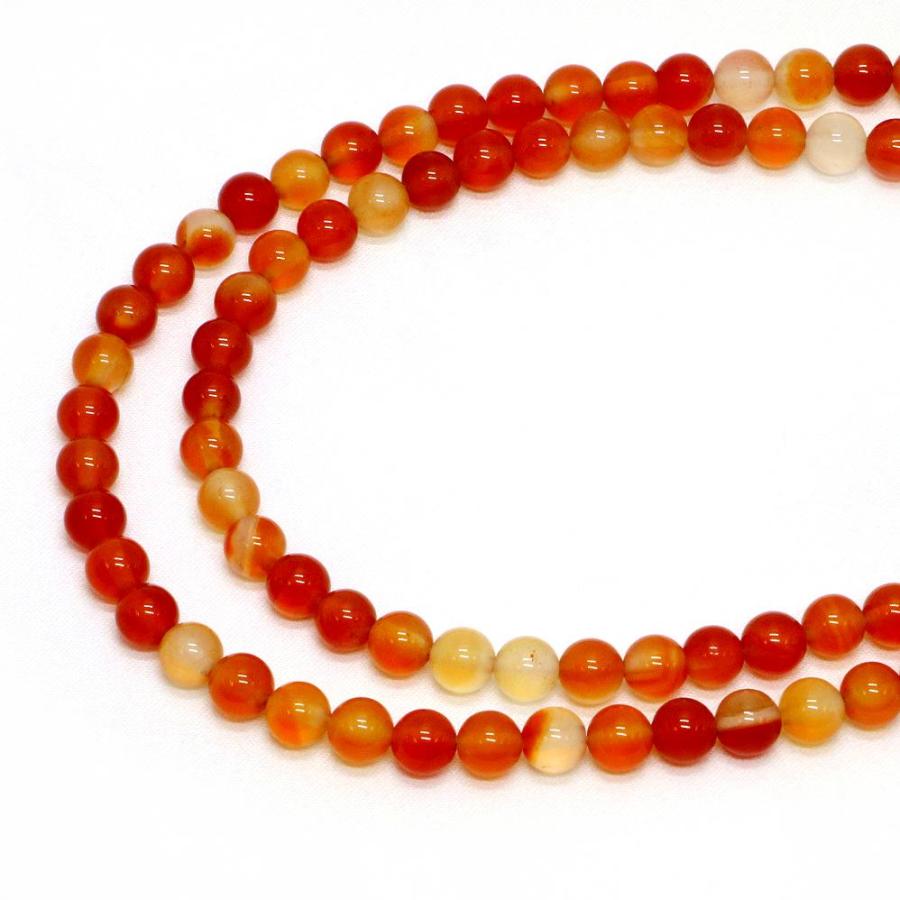 パワーストーン 天然石 ビーズ カーネリアン 丸玉 6mm 1連販売 |  | 01