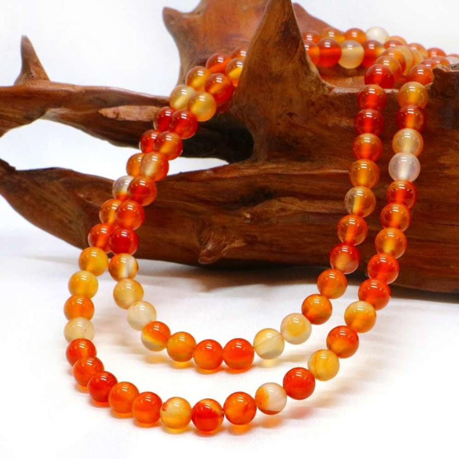 パワーストーン 天然石 ビーズ カーネリアン 丸玉 6mm 1連販売 |  | 02