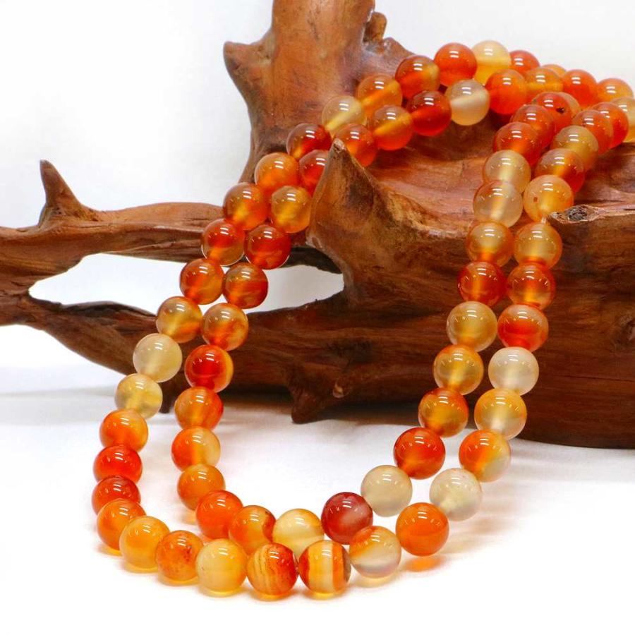 パワーストーン 天然石 ビーズ カーネリアン 丸玉 8mm 1連販売 |  | 02