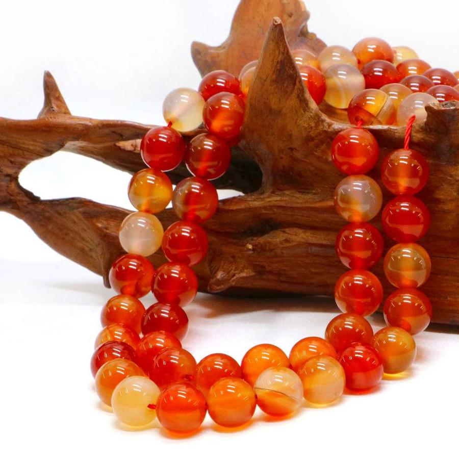 パワーストーン 天然石 ビーズ カーネリアン 丸玉 10mm 1連販売 |  | 02