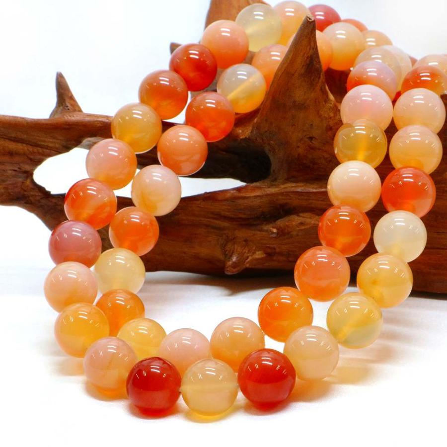 パワーストーン 天然石 ビーズ カーネリアン 丸玉 12mm 1連販売 |  | 02