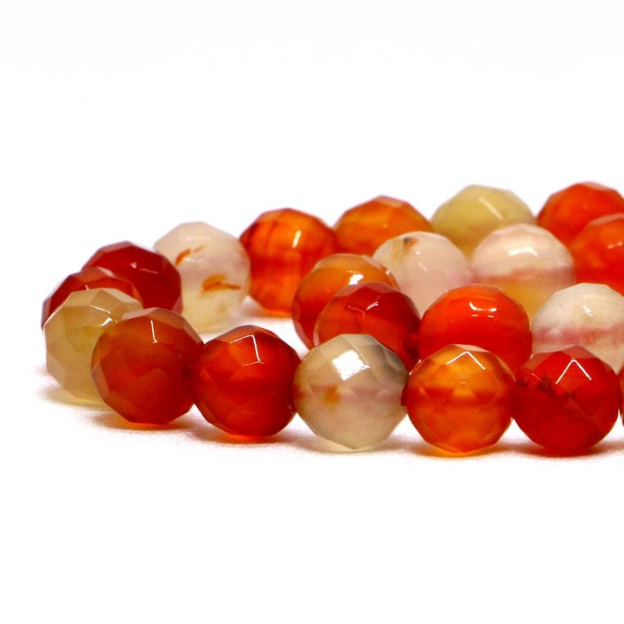 パワーストーン 天然石 ビーズ カーネリアン カット 6mm 1連販売 | 