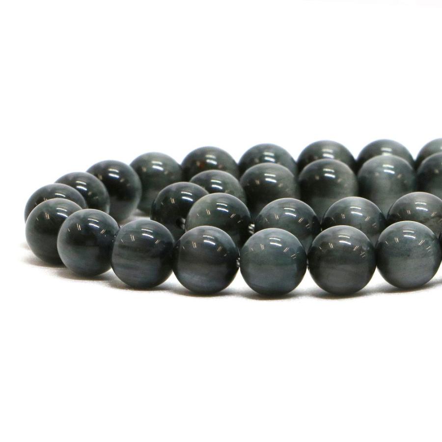 パワーストーン 天然石 ビーズ イーグルアイ（グレータイガーアイ） 丸玉 8mm 1連販売 | 