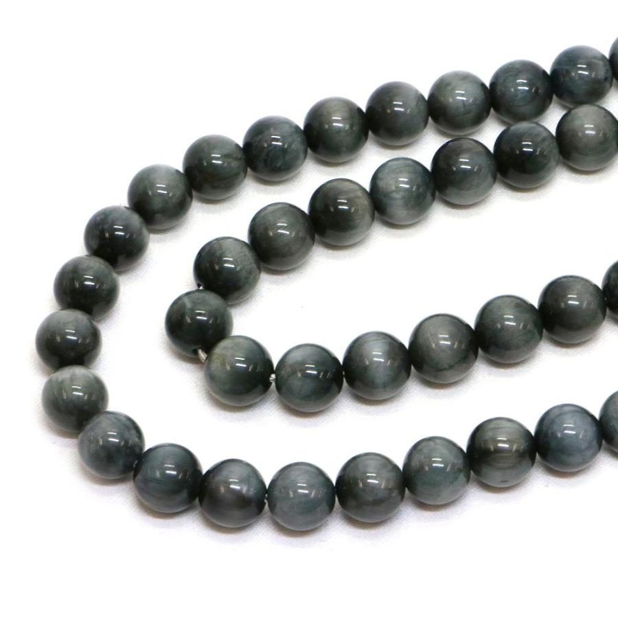 パワーストーン 天然石 ビーズ イーグルアイ（グレータイガーアイ） 丸玉 8mm 1連販売 |  | 01