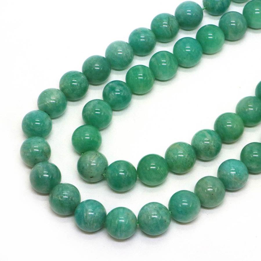 パワーストーン 天然石 ビーズ マダガスカルアマゾナイト 丸玉 12mm 1連販売 |  | 01