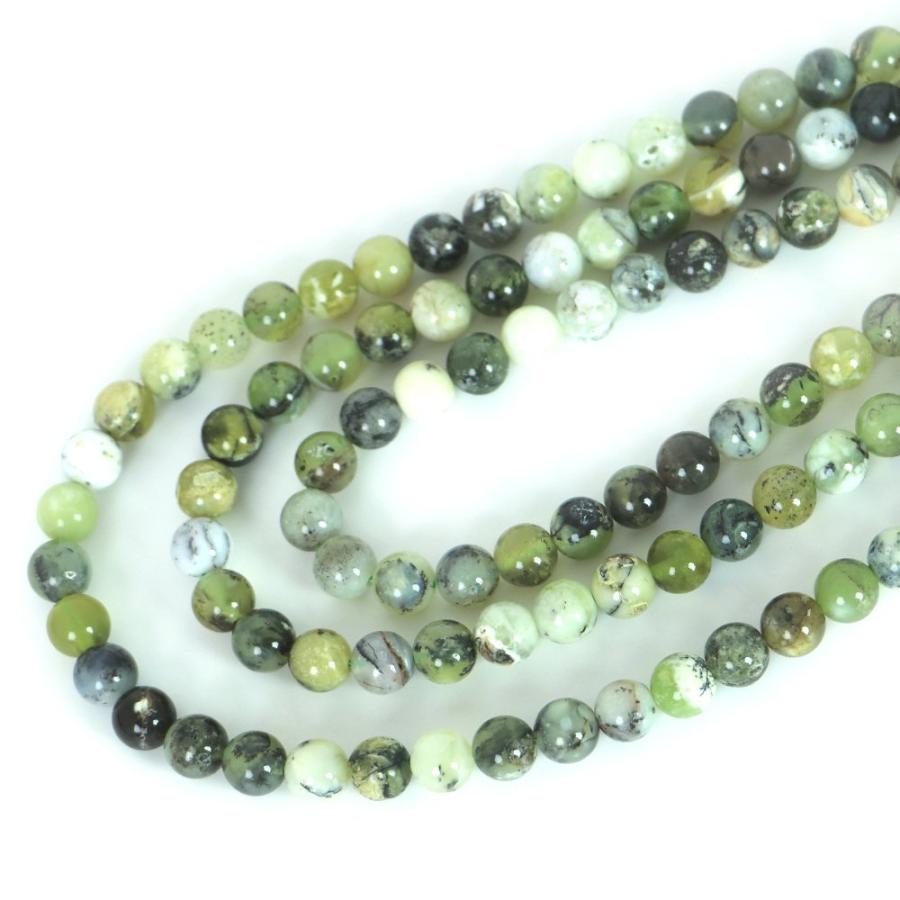 パワーストーン 天然石 ビーズ グリーンオパール（ドラゴンアイ） 丸玉 8mm 1連販売 |  | 01