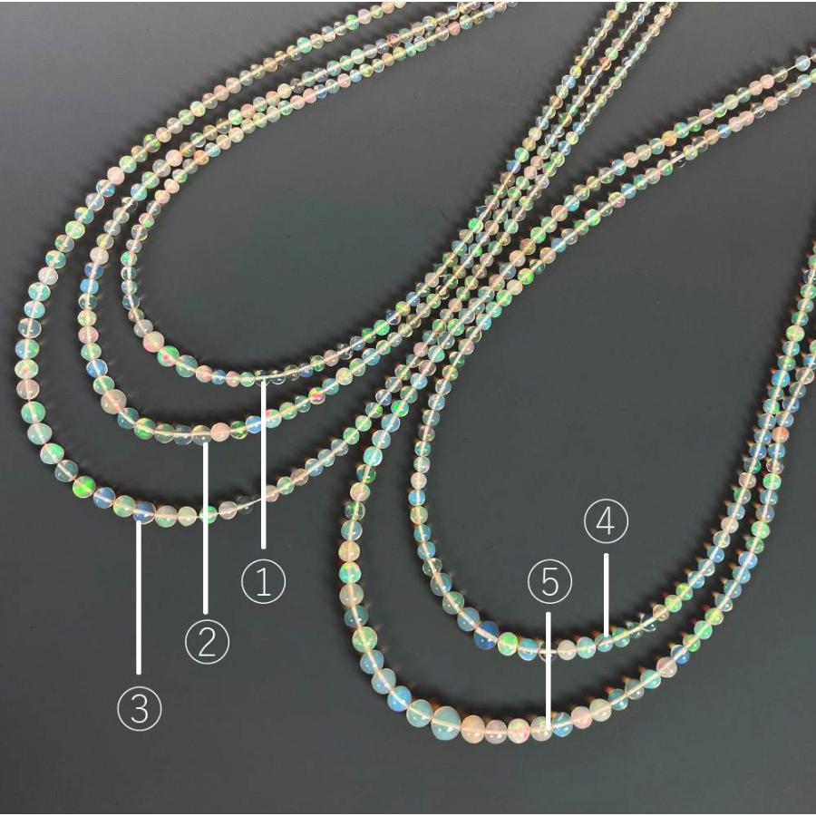パワーストーン 天然石 ビーズ オパール 丸玉 3〜7ｍｍ（グラデーション） 1連販売 |  | 03