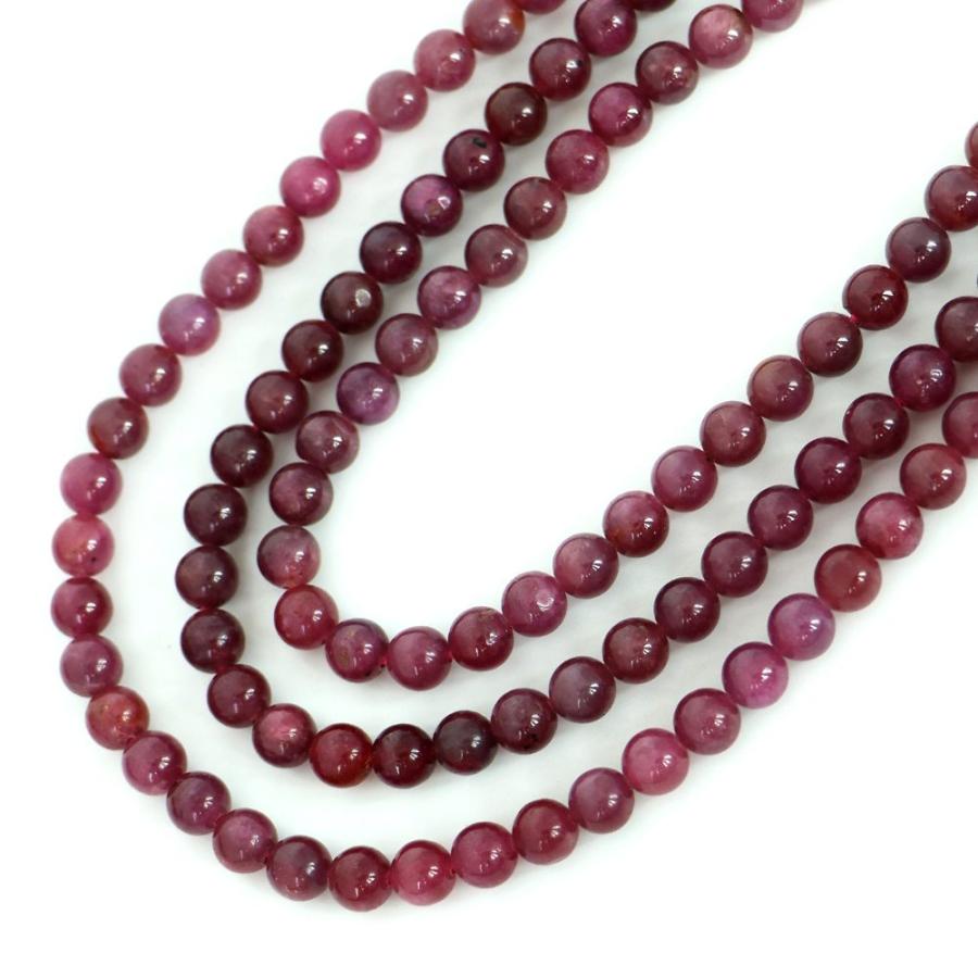 パワーストーン 天然石 ビーズ ルビー 丸玉 6ｍｍ 1連販売 |  | 01