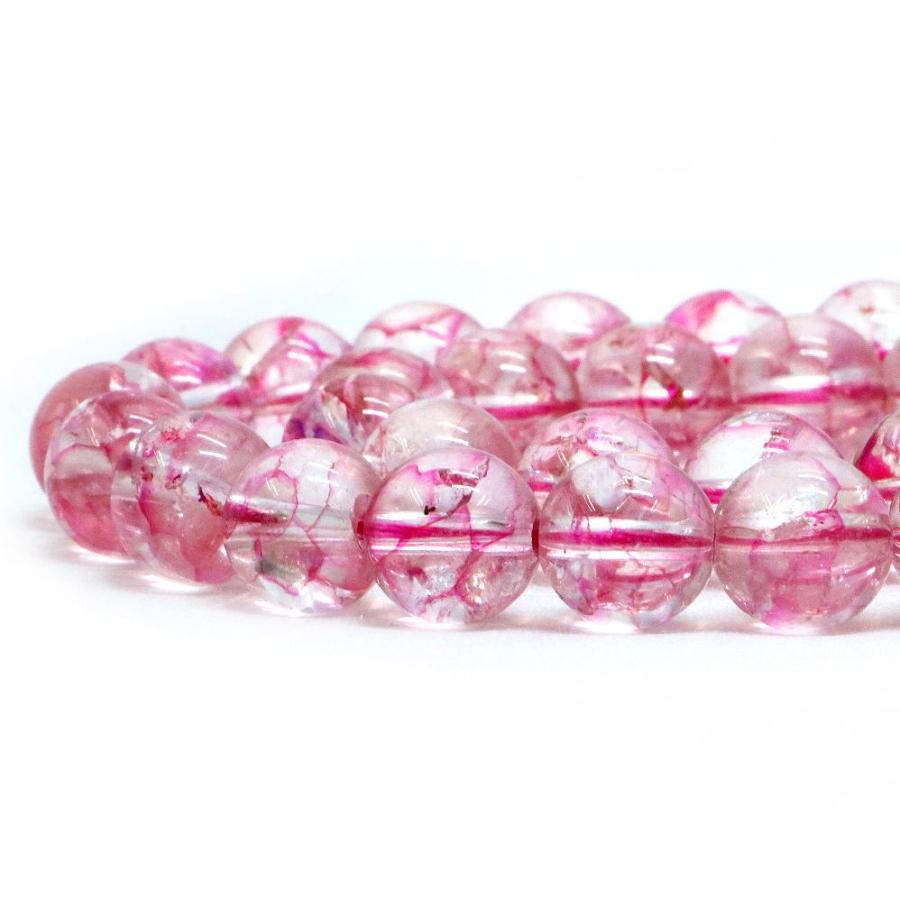 パワーストーン 天然石 ビーズ クォーツ（染め）（ピンク） 丸玉 10mm 1連販売 | 