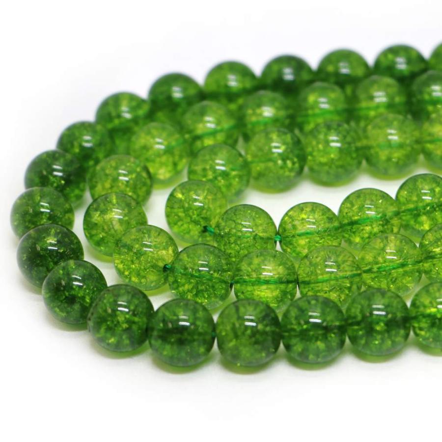 パワーストーン 天然石 ビーズ クォーツ（染め）（グリーン） 丸玉 12mm 1連販売 |  | 01