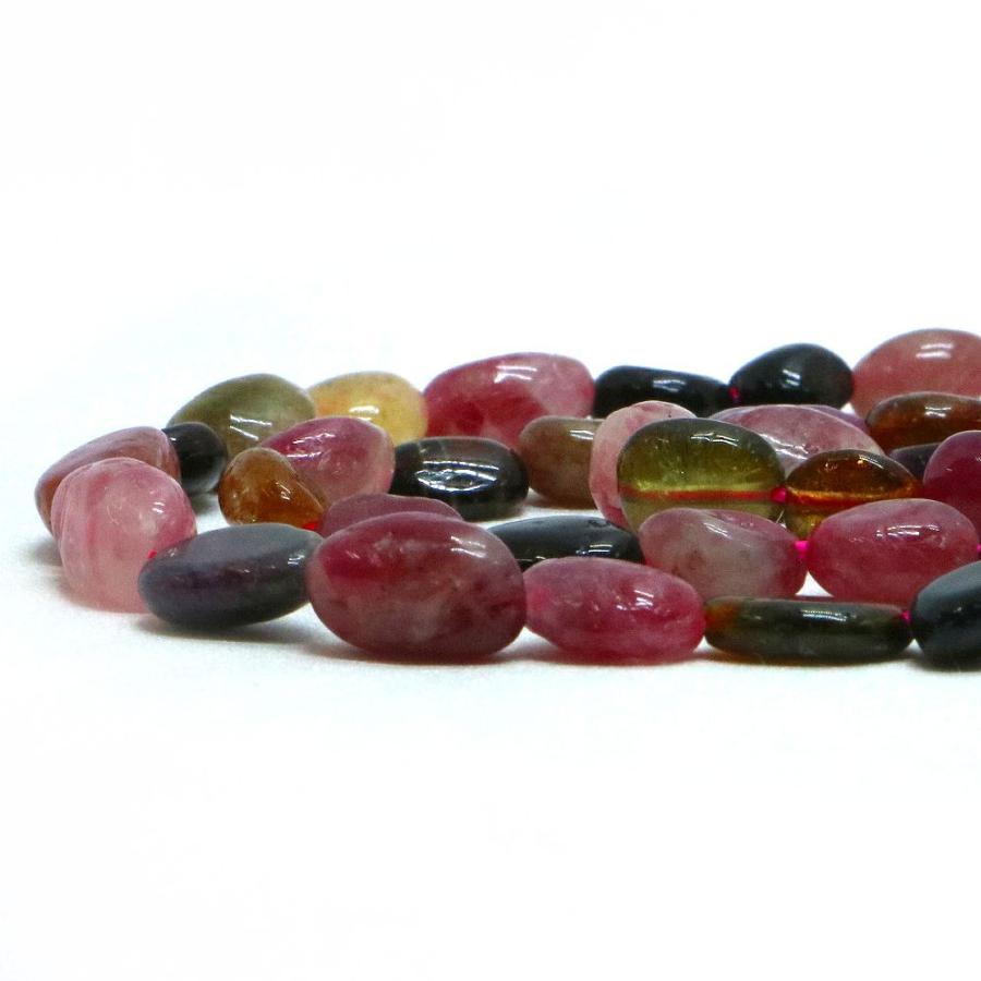 パワーストーン 天然石 ビーズ トルマリンミックス さざれ 6×8mm※バラつきあり 1連販売 | 