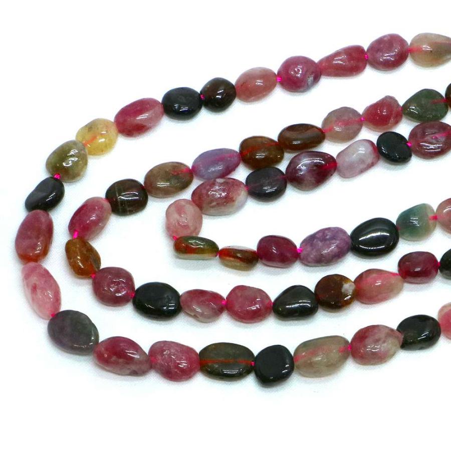 パワーストーン 天然石 ビーズ トルマリンミックス さざれ 6×8mm※バラつきあり 1連販売 |  | 01