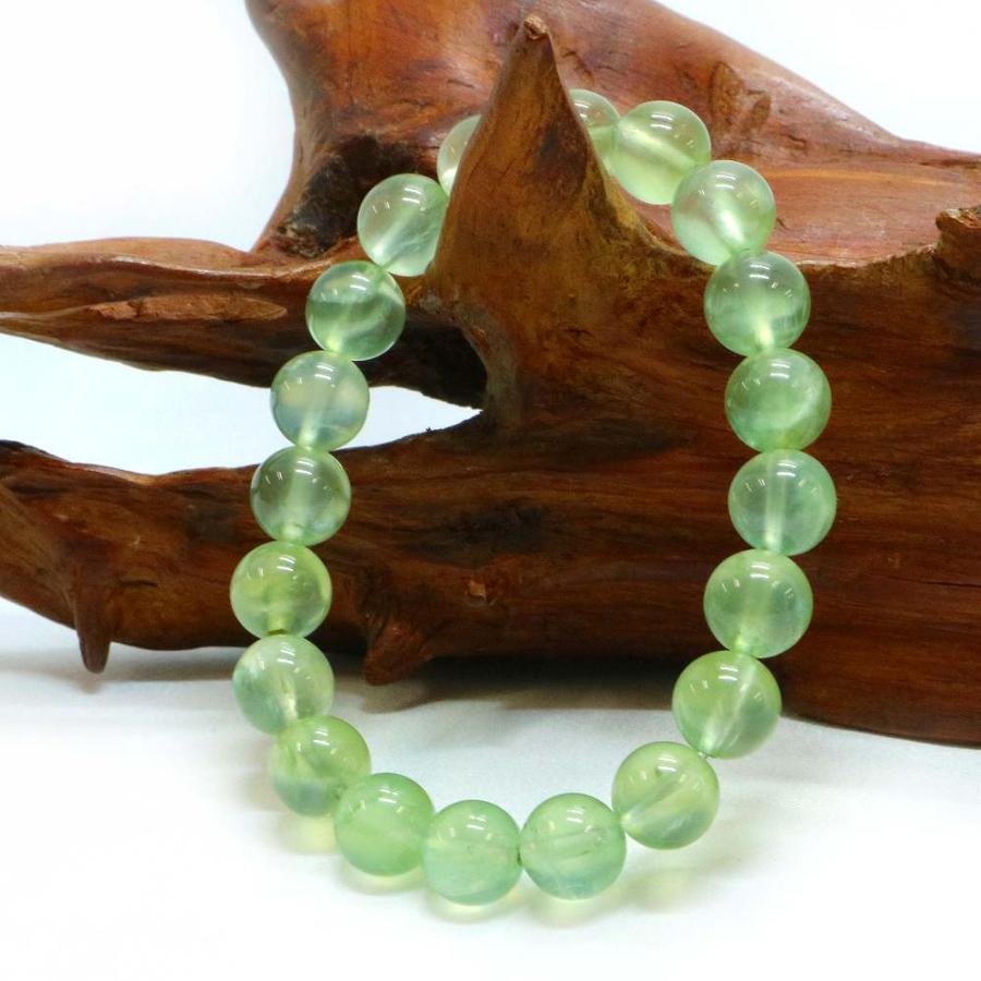 パワーストーン 天然石 ブレスレット プレナイト 丸玉 8mm 数珠 念珠 Bracelet お試し価格 |  | 03