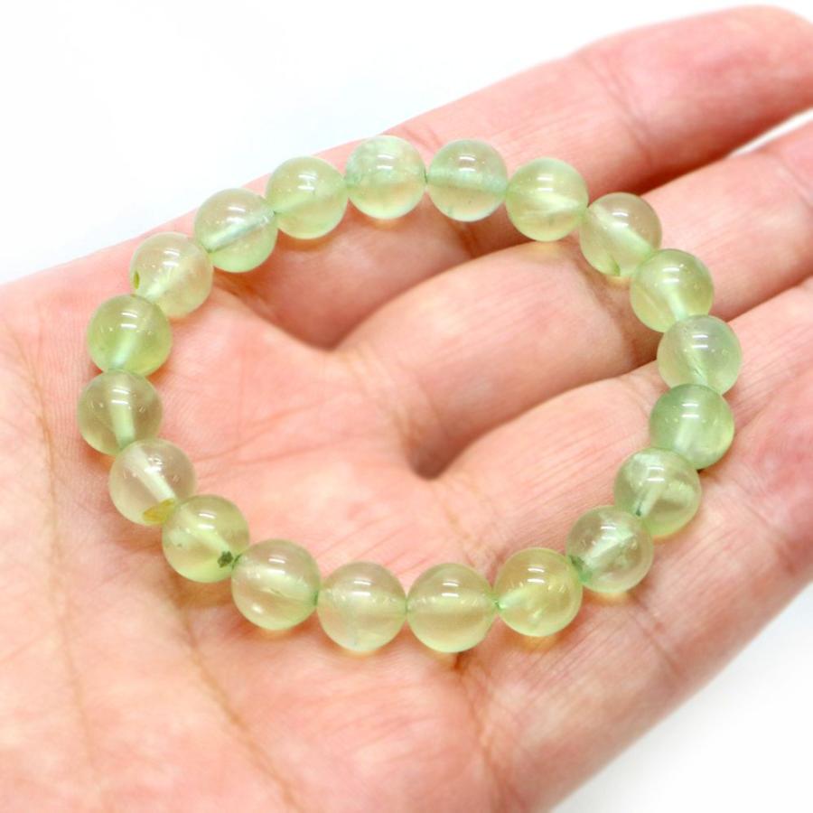 パワーストーン 天然石 ブレスレット プレナイト 丸玉 8mm 数珠 念珠 Bracelet お試し価格 |  | 04