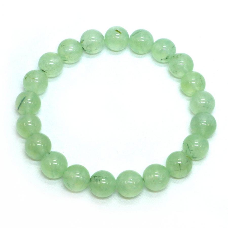 パワーストーン 天然石 ブレスレット プレナイト 丸玉 10mm 数珠 念珠 Bracelet お試し価格 |  | 01