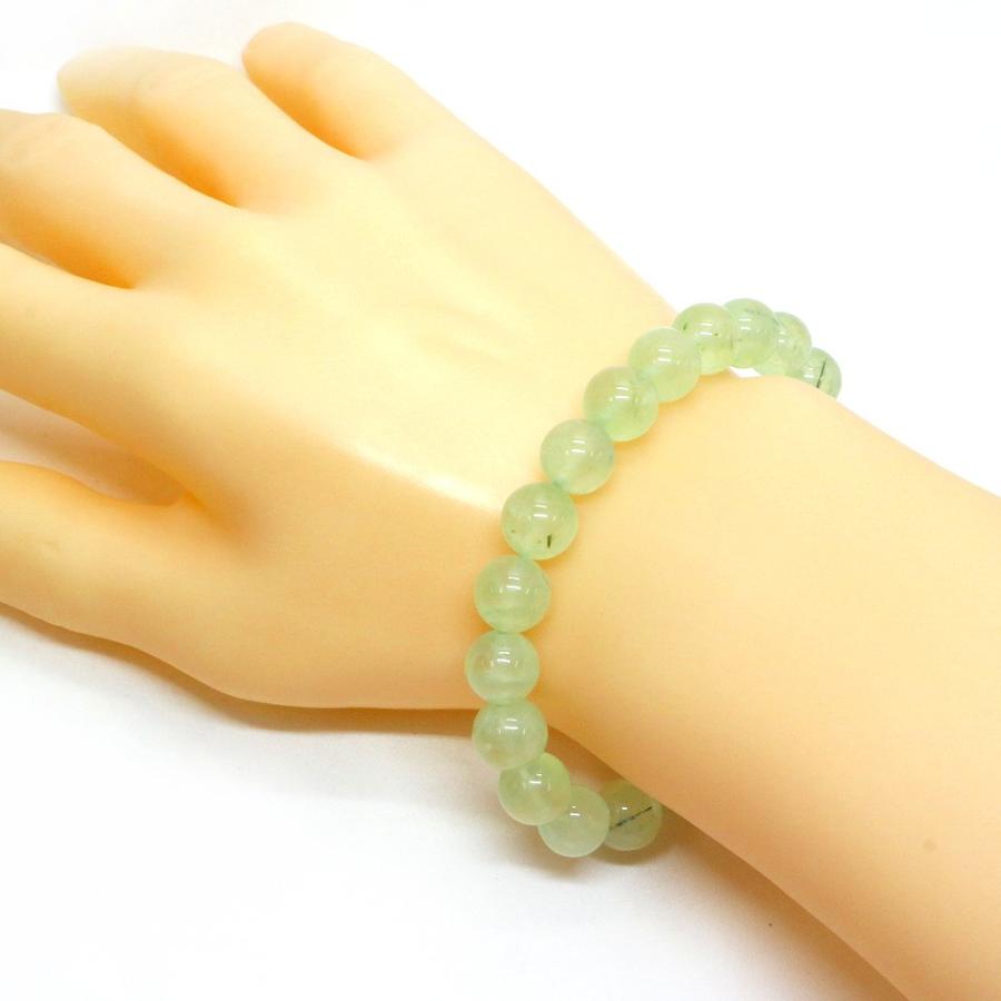 パワーストーン 天然石 ブレスレット プレナイト 丸玉 10mm 数珠 念珠 Bracelet お試し価格 |  | 02