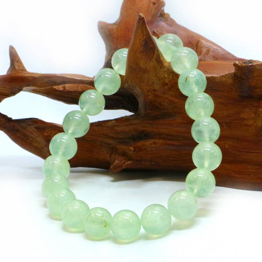パワーストーン 天然石 ブレスレット プレナイト 丸玉 10mm 数珠 念珠 Bracelet お試し価格 |  | 03
