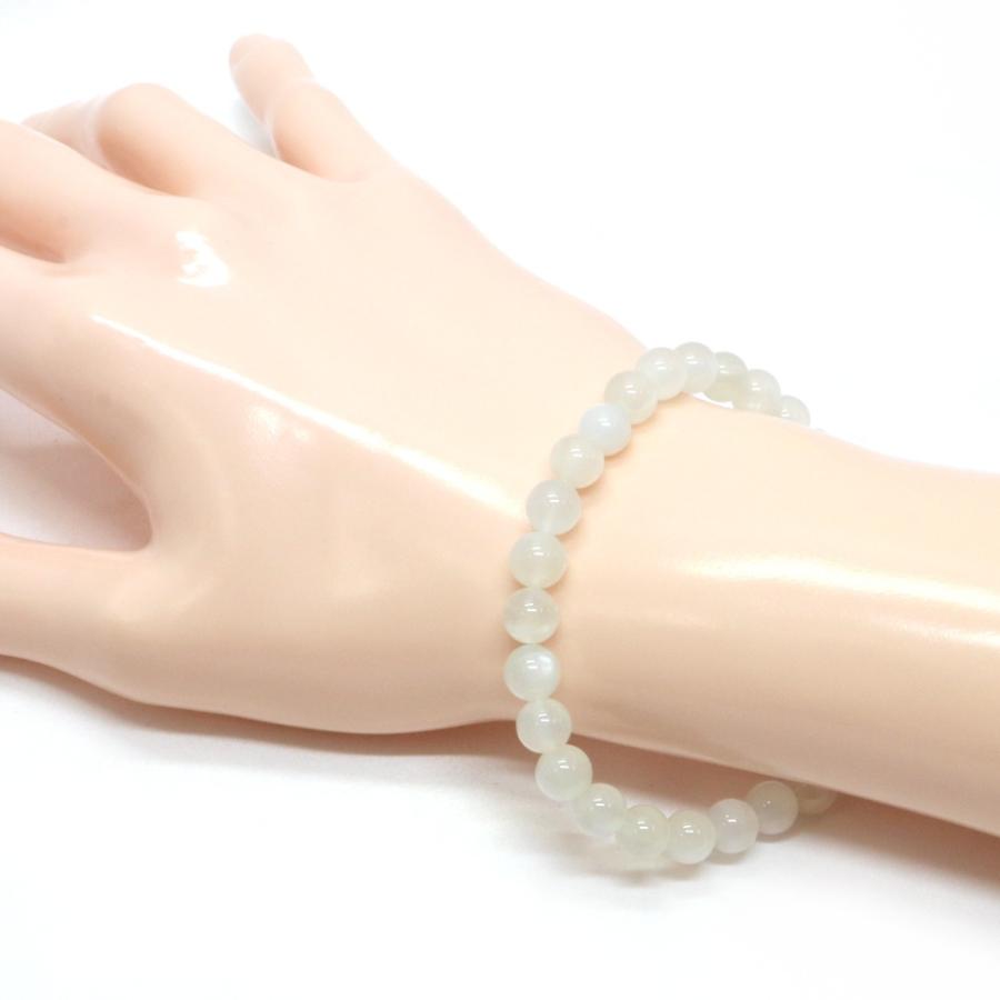 パワーストーン 天然石 ブレスレット ムーンストーン 丸玉 6mm 数珠 念珠 Bracelet お試し価格 |  | 02