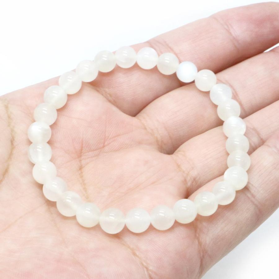 パワーストーン 天然石 ブレスレット ムーンストーン 丸玉 6mm 数珠 念珠 Bracelet お試し価格 |  | 04