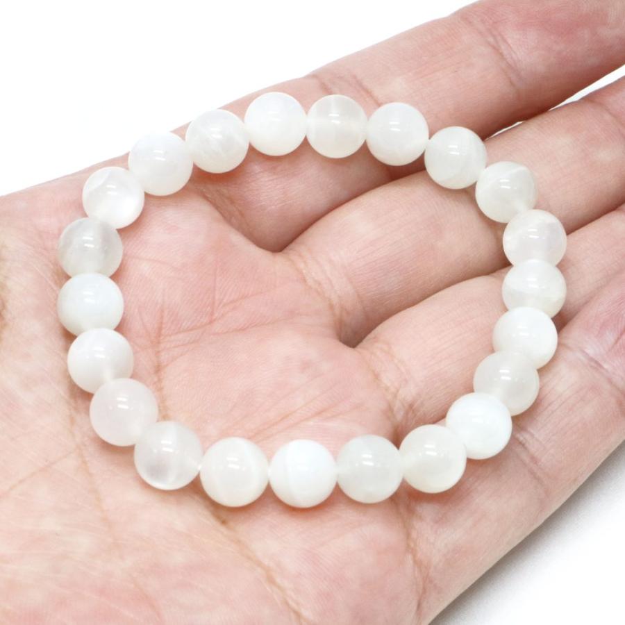 パワーストーン 天然石 ブレスレット ムーンストーン 丸玉 8mm 数珠 念珠 Bracelet お試し価格 |  | 04