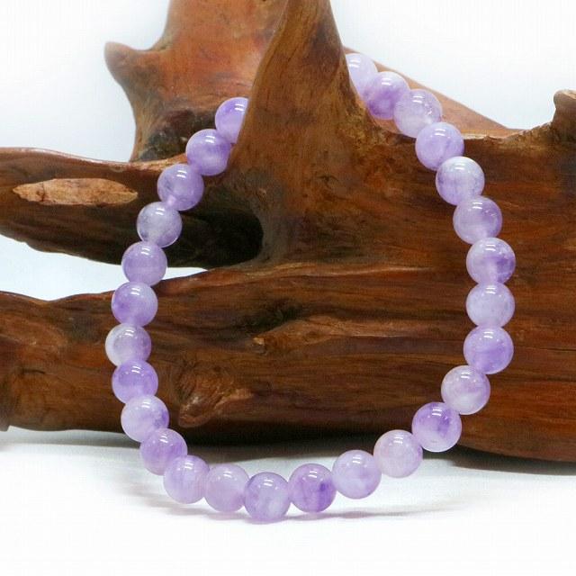 パワーストーン 天然石 ブレスレット ラベンダーアメジスト 丸玉 6mm 数珠 念珠 Bracelet お試し価格 |  | 03