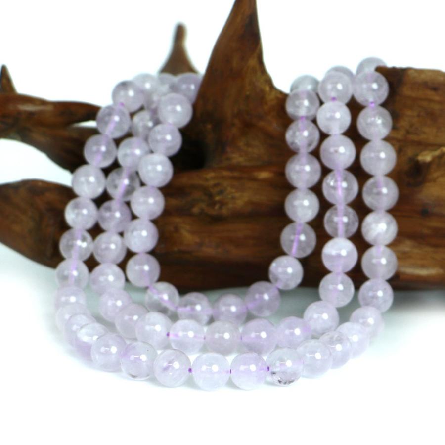 パワーストーン 天然石 ブレスレット ラベンダーアメジスト 丸玉 8mm 数珠 念珠 Bracelet お試し価格 |  | 11